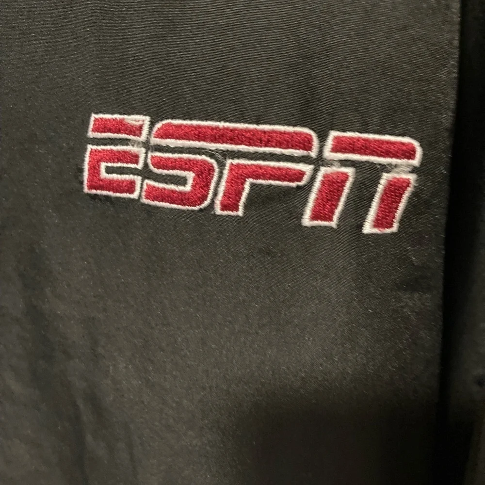 ESPN sports center 1/4 zip pullover windbreaker with side zips men’s size XXL